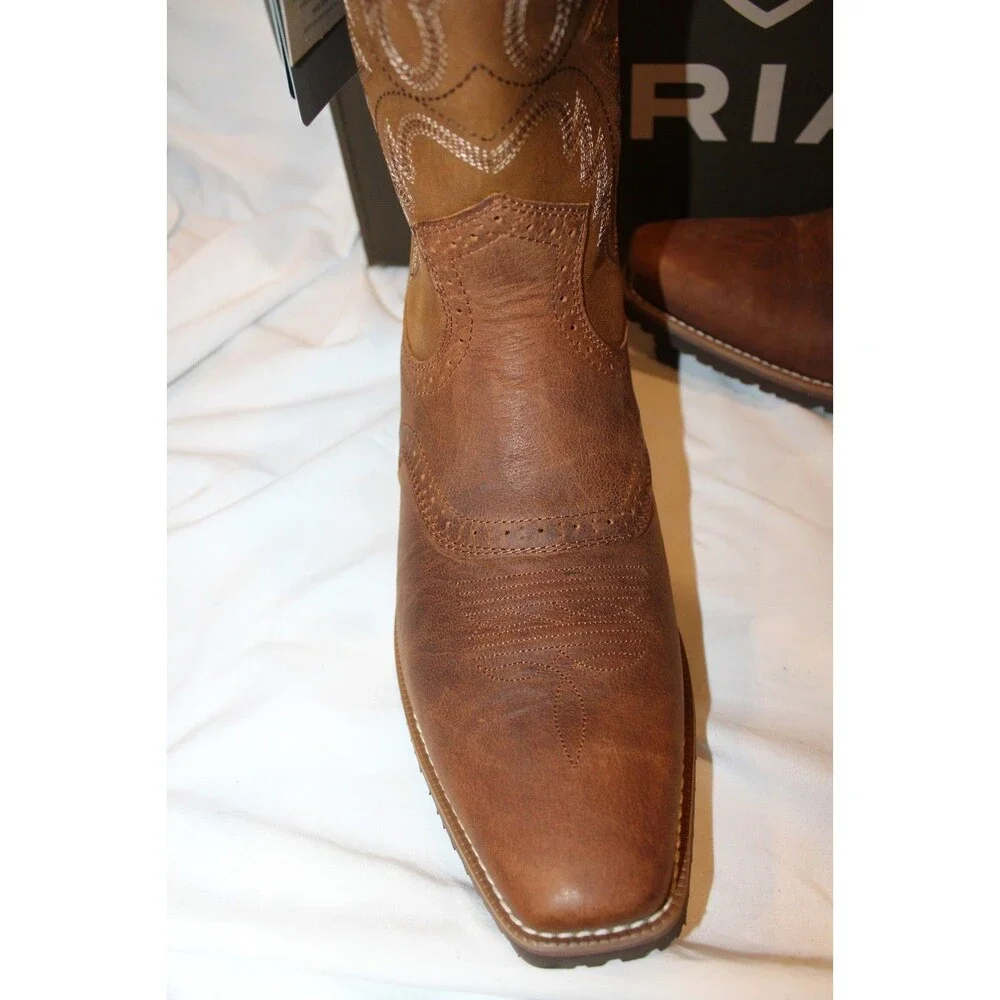 Ariat Hybrid Roughstock Cowboy Boots Men's 13 D Medium Square Toe Leather NEW